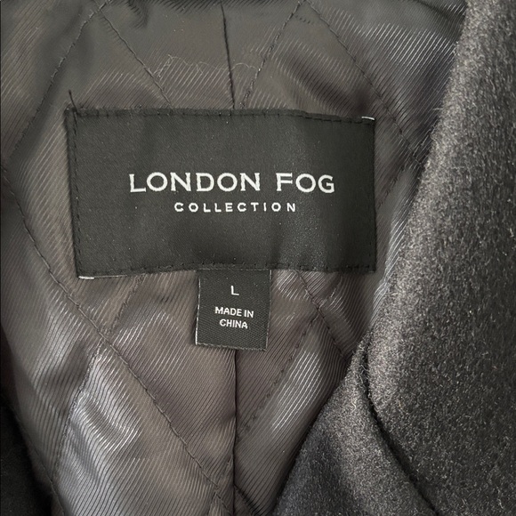 London Fog Men's Black Peacoat - Picture 3 of 8